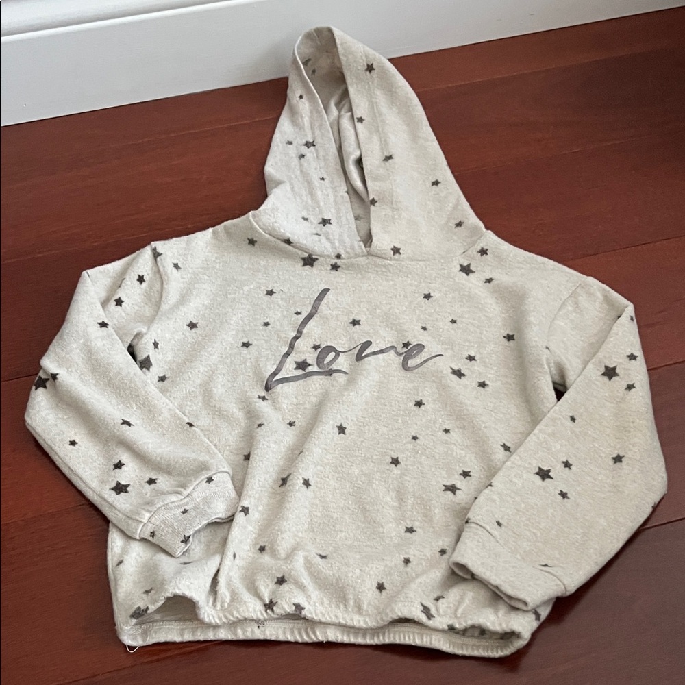 Kids Star Print Hoodie - Gray